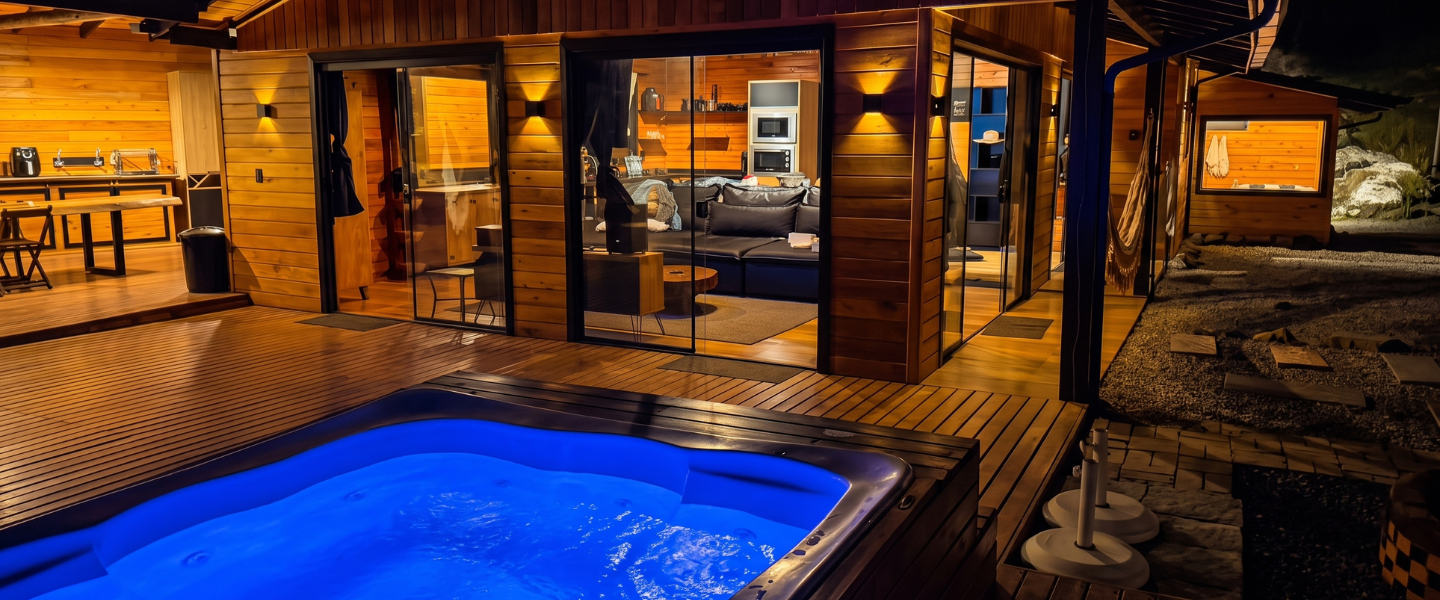 Cabana à noite